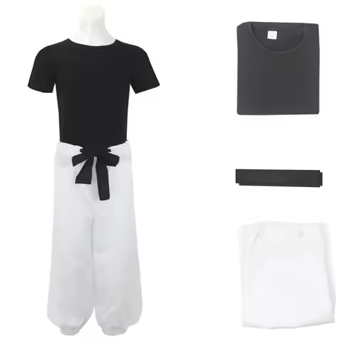Jujutsu JJK Manga Anime Fushiguro Toji Satoru Gojo Cosplay Costume Wig T-shirt Pants Rose Net Hallow