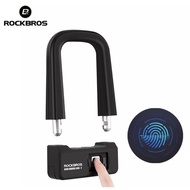 ROCKBROS FU1BK Bike Lock Anti-theft MTB Road Bicycle Motorcycle Lock USB Folding U Fingerprint Locks