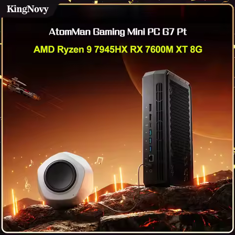 AtomMan G7 Pt AMD Ryzen 9 7945HX RX 7600M XT 8G Gaming Mini PC Win 11 World's First AMD Certified Po