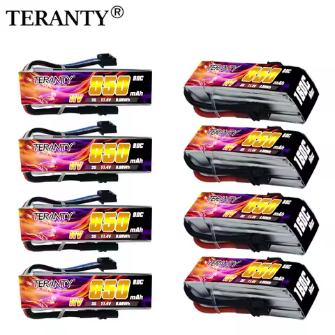 TERANTY 3S 11.4V 850mAh 80C/160C HV Lipo Battery For iFlight CineBee BetaPFV Beta 85X Brushless Dron