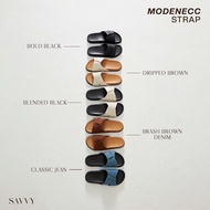 Savvy.bkk Modenecc - Strap รองเท้าผู้หญิง รองเท้าแตะมีส้น รองเท้าแตะแบบสวม รองเท้าแตะหนีบ รองเท้าแตะ รองเท้าส้นตึก