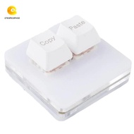 CREAMCANVAS​ Copy Paste Keypad, Acrylic Red Switch Custom Mini 2 Key Keypad, Keypad Accessories Mini