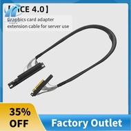 Braided Mesh Silver-Plated Wire PCI-E 4.0 X8 Server Graphics Card Extension Cable GPU Adapter for AI