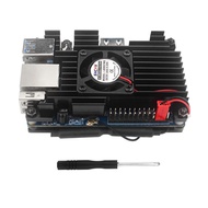 MOUDOAUER Aluminium Case with Cooling Fan Providing Well Passive Cooling Alloy Case with Silicone He