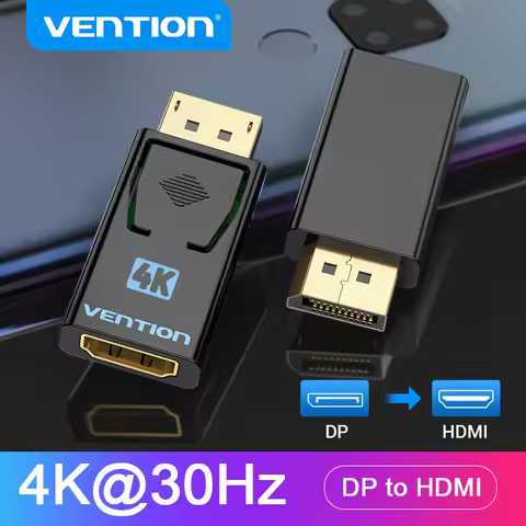 Vention DisplayPort to HDMI Adapter 4K Male DP to HDMI Female Video Audio Converter for PC Laptop Pr