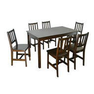 GENESIS ชุดโต๊ะอาหาร โต๊ะทานข้าว โต๊ะกินข้าว 6 ที่นั่ง รุ่น SUWAN 1+6