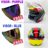 KYT Helmet NFJ JAUME MASIA 2019 Open Face Double Visor Smoke Blue Red Purple Helmet Motor KYT
