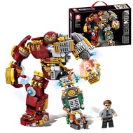 กล่องของขวัญ LY 76078 ไอรอนแมน หุ่นยนต์ ตัวต่อของเล่น 6-12 ปี เด็ก Mavel Avenger Iron man hulkbuster toys for boys ชุดตัวต่อ