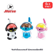 Buy 2 Pay 1] HORSE Brand Pencil Sharpener H-33 1 Unit (Mixed Colors)