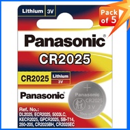 ของแท้ CR2025 ถ่านกระดุม Panasonic รุ่น CR2025 3V Lithium Battery พร้อมส่ง (1 Pack มี 5 pcs)