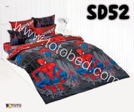 TOTO 🔻 ชุดประหยัด 🔻 ชุดผ้าปูที่นอน + ผ้าห่มนวมเอนกประสงค์ 3.5/5/6 ฟุต  มาเวล สไปเดอร์แมน Spider-man 