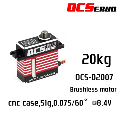 OCS-D2007 8.4V 20kg.cm 51g 0.07S/60° Brushless Motor High Torque Servo Steel Gear All CNC Case Mid S