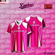 2024 Food Panda Work Clothes High Quality New Design Clothes Tshirt Guy Retro Collar