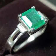 真品祖母綠戒指 薩穆爾德寶石戒指 天然祖母綠戒指 男款祖母綠戒指