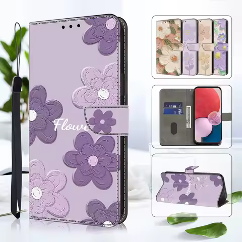 Magnetic Flip Leather Cover For Samsung Galaxy S22 S21 S20 Ultra Plus For Galaxy S21 S20 FE Painting