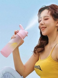 [Summer New Items]Spray Water Bottles 650ml/22oz Large Capacity The Plastic Nozzle Is Designed To Sp