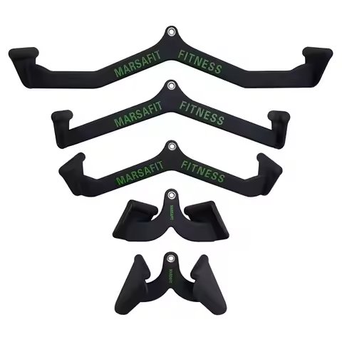 Home Gym Fitness Rowing T-bar V-bar Pulley Cable Machine Attachments Bicep Curl Tricep Lat pulldown 
