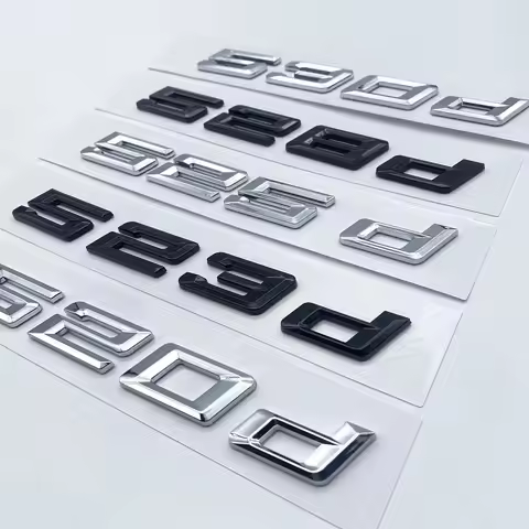 3D New Font Numbers Letters for BMW 5Series E39 E60 E61 F10 F1 520d 523d 525d 530d 535d 540d ABS Emb