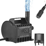 Submersible 12V Water Pump Electric 550L/H Small Fountain Pump with Max 6.5ft Lift, 6.5ft DC Female 