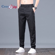 Cozy Up Mens thin business straight trousers stretch casual pants