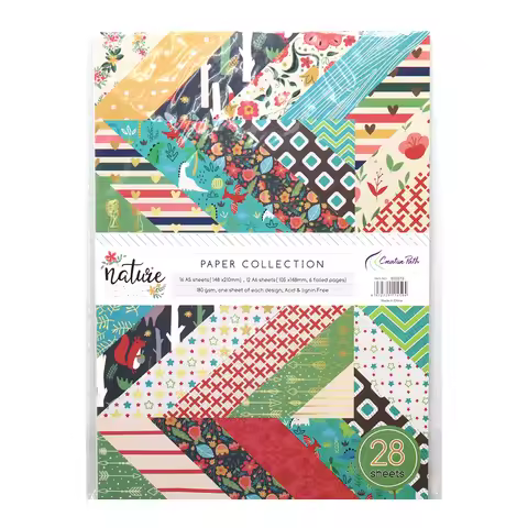 Creative Path Nature Sense Scrapbooking Paper Sheets A5&A6 Pattern Decorative Background Paper For C