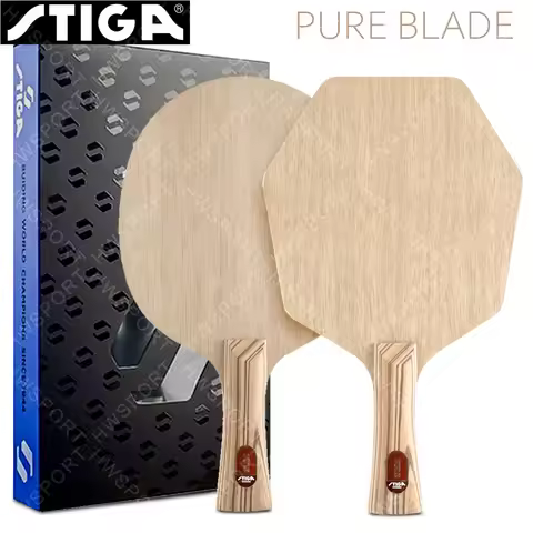 STIGA Pure Table Tennis Blade 7-Ply Wood OFF Ping Pong Blade Cybershape 2 Limba 5 Ayous Made In Swed