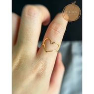Minimalist 916 Gold Ring Big Love Shape 916 Budget Ring Light Weight /916 Gold Ring Big Love Flat Ring