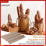 someryer|  Wavy Baguette Pan Perforated Baguette Tray Non-stick Perforated Baguette Bread Pan Mold –