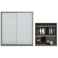 SB Design Square KONCEPT FURNITURE ตู้เสื้อผ้าบานเลื่อน รุ่น Blox สีขาว (200x60x210 ซม.)