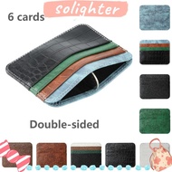 SOLIGHTER Credit Card Sleeve, Coin Pouch PU Leather Card Holder, Organizer Wallet Double-sided Ultra