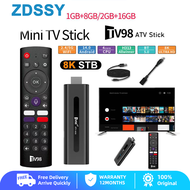 ZDSSY TV98แท่งทีวีขนาดเล็กอัจฉริยะ ATV แอนดรอยด์14 ATV H313รองรับ4G 5G ไวไฟ2.4G/5G HD 4K 8K BT5.0กล่