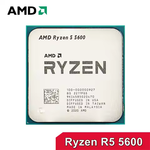 AMD Ryzen 5 5600 R5 5600 3.5GHz 6-Core 12-Thread CPU 7NM L3=32M Socket AM4 New but without cooler