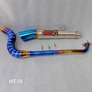 Daeng sai4 titanium style open spec Pipe canister 51mm open specs exhaust Pipe for Wave 125 Xrm 110/125 Wave 100/10/115 Rs125 Furry 125 Smash 115 Rusi100/110 Daeng Pipe Daeng sai4 Aun Pipe Nlk Pipe Charama Pipe Creed Pipe Kou Pipe