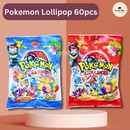 KHY Pokemon Lollipop Fruit Lollipop Hard Candy 2 in 1 Lollipop Candy ( 60pcs ) Halal
