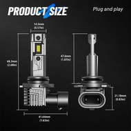 Novsight 2PCS T11 Lampu Led Motor Mobil60W 6500K 16000LM Lampu Foglamp Led Super Terang H11 H4 H7 9