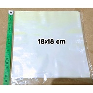 (ISI 50) Plastik Samir Bening Ukuran 18x18 / Selamat Menikmati polos / Lemek bening / Plastik Samir 