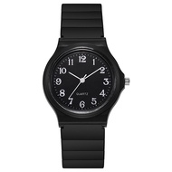 TTime Fashion Casual Watches 50M Waterproof Quartz Wristwatches Black rubble bands Kids Clock boys H