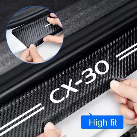 Carbon Fiber Car Threshold Protective Film for Mazda CX-30 CX30 2022 2020 2021 Waterproof Car Sticke