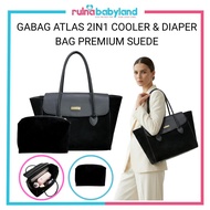 GABAG 2IN1 COOLER & DIAPER BAG PREMIUM SUEDE - ATLAS
