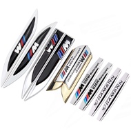 2pcs M Power Hamann AC Alpina Metal Car Sticker Auto Body Side Emblem Badge Rear Decal for BMW E60 E