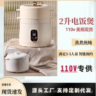 110V Factory Washable Rice Cooker Cooking Pot European Standard Cross-Border Slow Cooker British Standard Rice Cooker Water-Proof American Standard Small Gzhe
