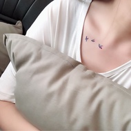 -PETIT BAZAR- HELLOTATOO Watercolor Asuka Sky Blue Fake Tattoo Sticker