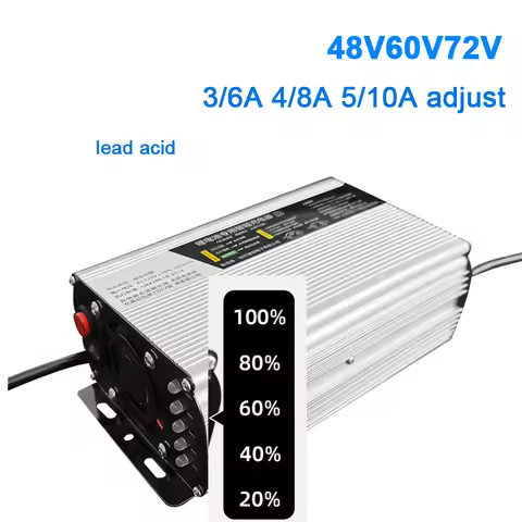 48V 10A 60V 8A 72V 5A Adjustable Pulse Repair Charger For 48v 60v 72V Lead Acid Battery Maintenance-