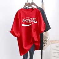 2021 summer Coca-Cola joint short-sleeved women's t-shirt loose and thin round neck all-match ins top