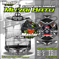 Stiker Decal Variasi Sangkar Burung Murai Batu Motif JACK SPARROW Custom Laminasi Anti Air dan Anti 