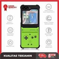 Custom Case Samsung Z Flip 6 5 4 3, Z Fold 6 5 4 3 5G Green Gameboy AE3180 Hardcase A13