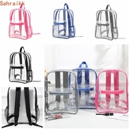 AXIOM Transparent Backpack, Zipper Visible Clear Backpack, Casual Waterproof School Bag Soft Handle 