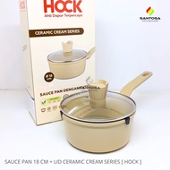Saucepan 18 cm + Lid Ceramic Cream Series [ Hock ]
