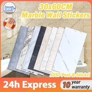 30x60cm wall sticker Marble Wall Tile Paper Kitchen Wall Sticker Wall Paper Bathroom Wallpaper Water