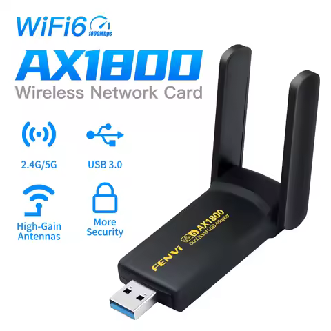 WiFi 6 USB Dongle Receiver AX1800 MT7921 Dual Band 2.4G & 5G Wireless Network Card USB 3.0 WIFI Adap